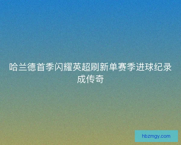 哈兰德首季闪耀英超刷新单赛季进球纪录成传奇 哈兰德首季闪耀英超刷新单赛季进球纪录成传奇